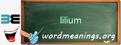 WordMeaning blackboard for lilium